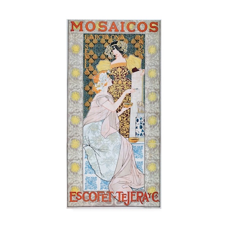Alexandre De Riquer 'Mosaicos' Canvas Art,24x47